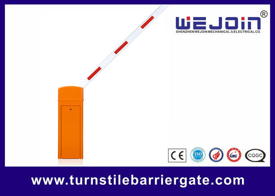 Orange Farbe 6m Teleskopische Gerade Arm Barriere Tor DC24V Bürstenloser Motor
